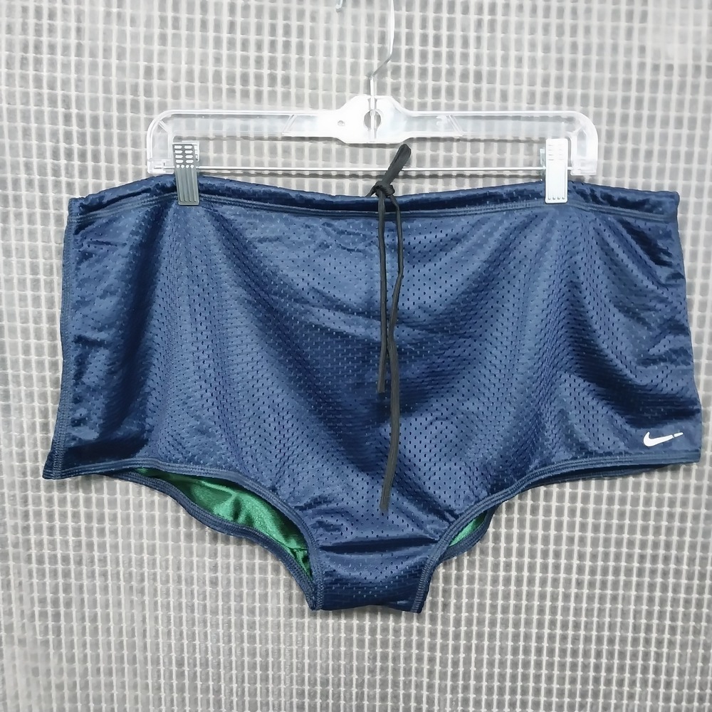 Nike Swim Briefs Men Mesh Training Trunks 40 Navy Blue New